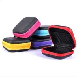 Tempat Penyimpanan Headset Travel Pouch Dompet Persegi Case Organizer Tempat Headset Koin Kunci Kotak Penyimpanan