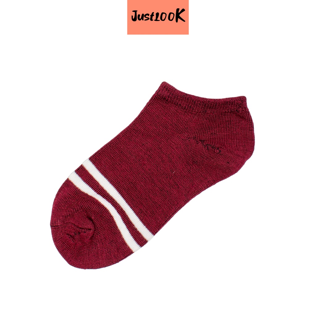 JustLook Kaos Kaki Ankle 2 Garis Model Semata Kaki Korean Style Import High Quality-5