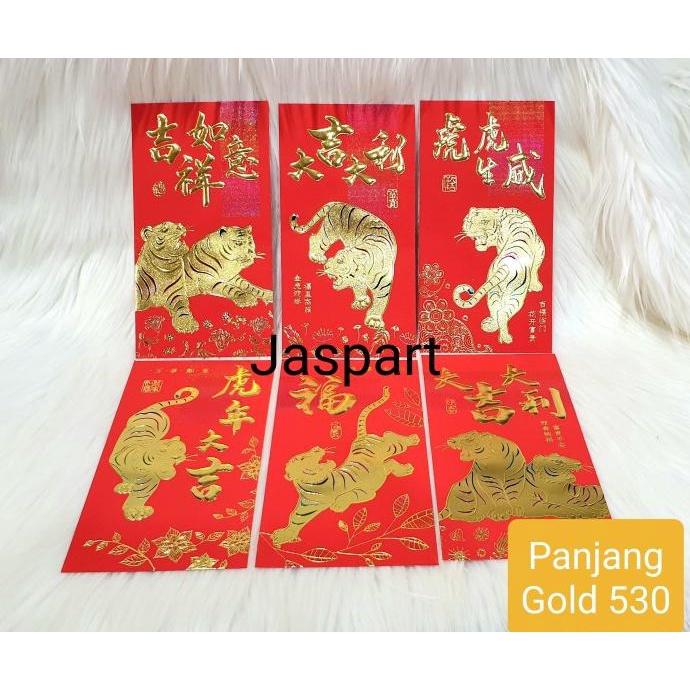 

Angpao Hong Bao Imlek Panjang Gold Emas Shio Macan Harimau 2022 Promo!!! R11B