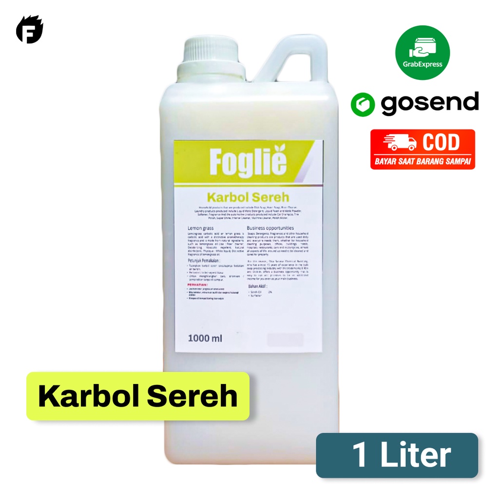 [COD] Karbol Sereh Anti Nyamuk dan Bakteri Premium Foglie 1 liter