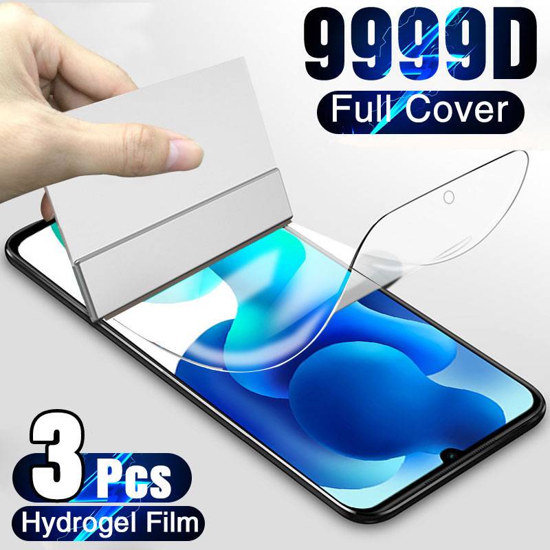 3PCS Screen Protector For Xiaomi Mi Note 10 10T Pro Lite Full Cover Hydrogel Film For Xiamo Mi 10 Lite 9 8 SE CC9 Pro A2 MIX 2 S 3 11 Anti-blue light