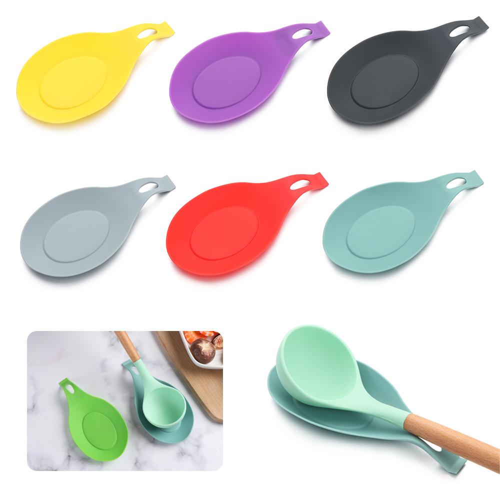 Rak Sendok Nanas Silikon Tempat Penyimpanan Peralatan Masak Sendok Bracket Stand Tutup Kompor Organizer Plate Holder Spoon Rest