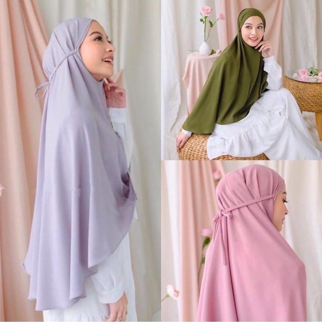 KERUDUNG BERGO MARYAM JUMBO XL MOSCREPE HIJAB BERGO MARYAM JUMBO MOSCREPE
