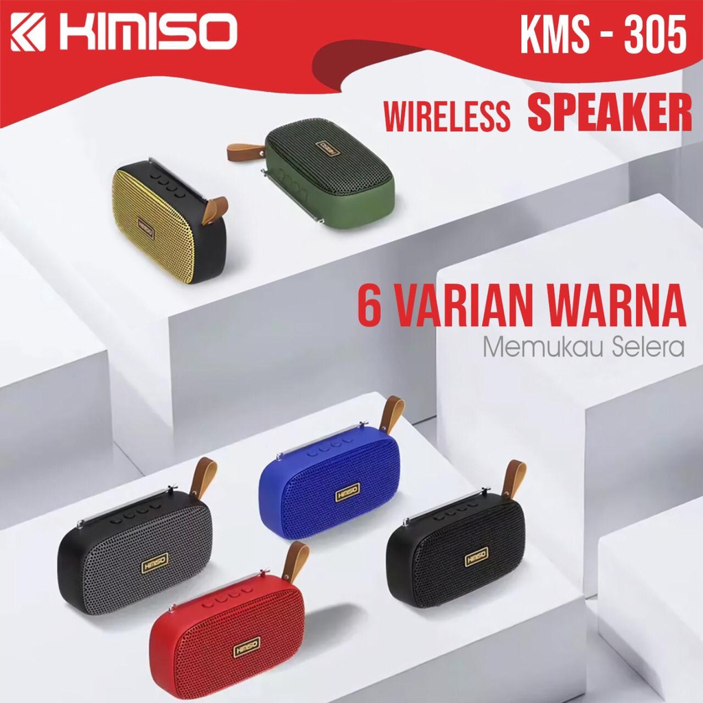 OSpeaker Bluetooh KIMISO KMS 305 Wireless Portabel High Bass Speaker Aktif Kimiso KM305 Stereo Original