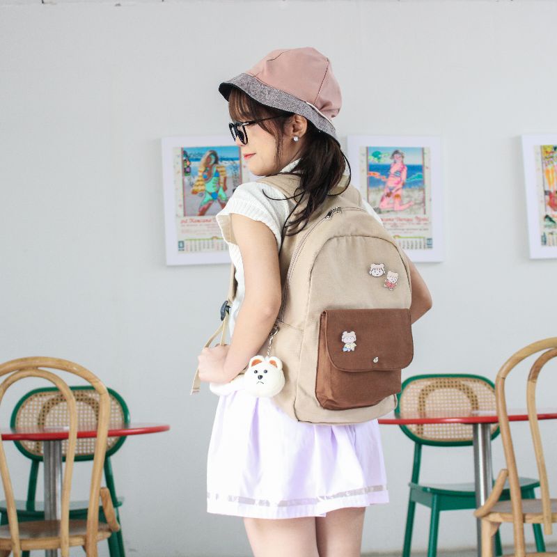 Celah Langit Claire Backpack l Tas Ransel Kanvas
