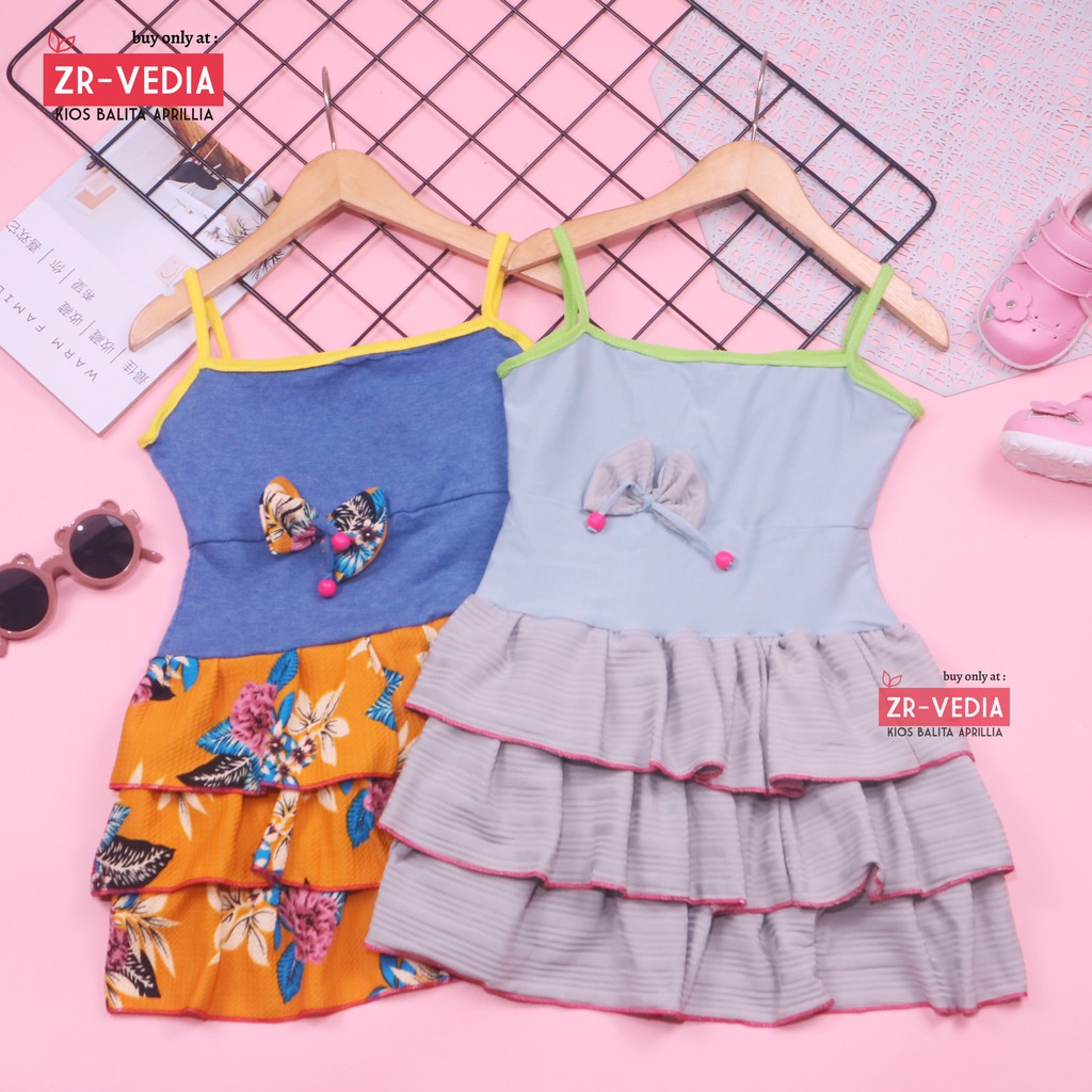 Tanktop  Dress Valerie Uk Bayi - 6 Tahun / Anak Perempuan Murah Dres Pesta Lucu Adem Kensi