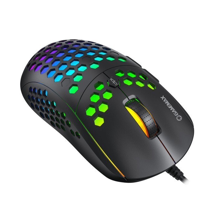 GAMEMAX MG8 GAMING MOUSE Rainbow Lightweight Honeycomb Shell 6400 DPI