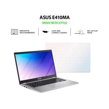 Laptop Asus Vivobook E410MA Intel N4020 4GB 256GB SSD W10+OFF365 14.0FHD-14in white FHD 256GB