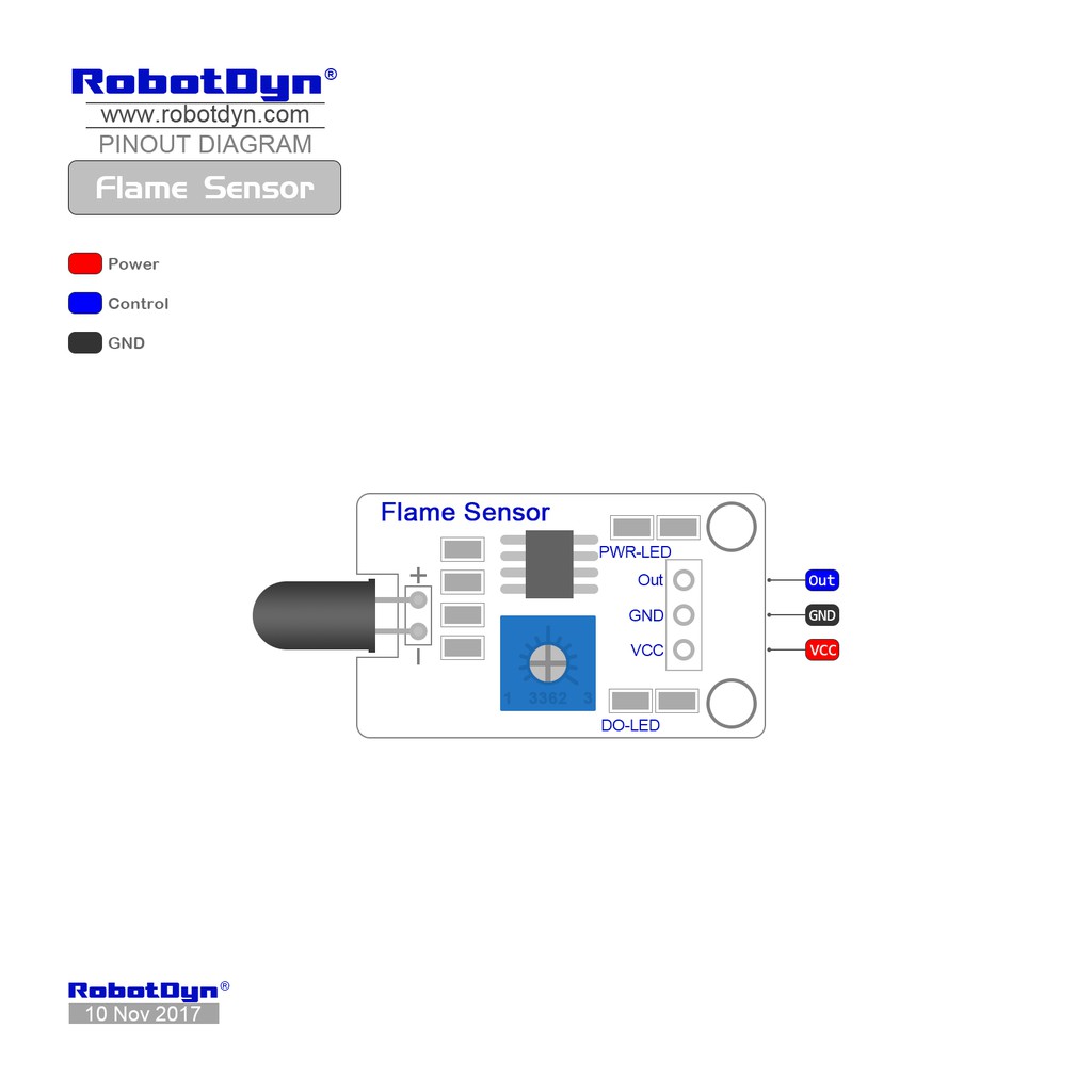 FLAME SENSOR MODULE ROBOTDYN FLAME SENSOR