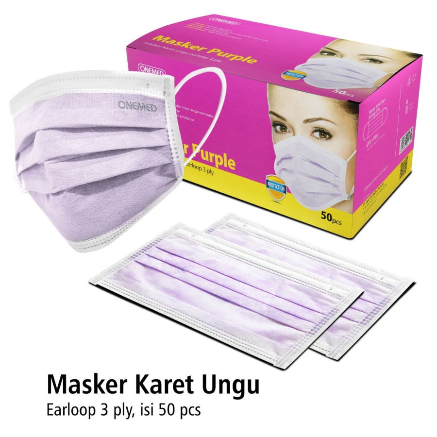 Masker earloop 3ply onemed