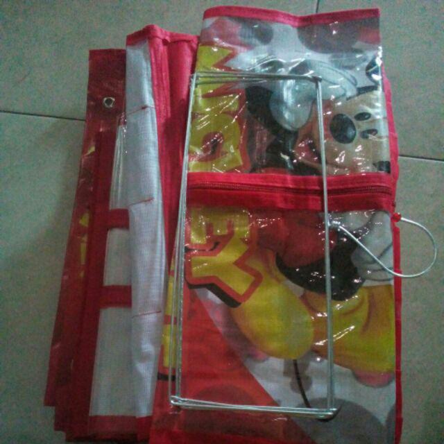 [bisa Cod] Promo Murah Set 4in1 Rak Gantung Karakter Full Resleting Kualitas Terbaik Dan Termurah