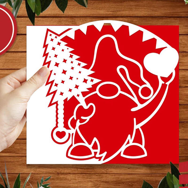 Cetakan Stensil Cutting Dies Motif Pohon Natal Bahan Metal Untuk Scrapbook / Craft DIY