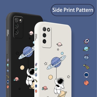 Casing Infinix HOT 12i 11 11S NFC 9 Play 10i 10 10S Note 12 G96 8 10 Pro Smart 6 4 5 Tecno POP 5 LTE Spark 8C 6 GO Side Pattern Cartoon Astronaut Upgrade Camera Lens Protection Soft TPU Case Silicone Full Cover QF 21