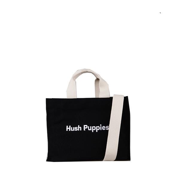 HUSH PUPPIES CANVAS TOTE BAG S IN BLACK