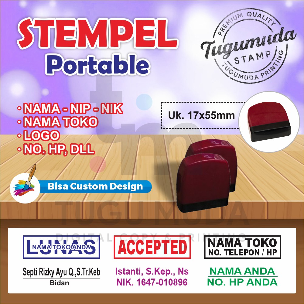 

Stempel Flash/Stamp Nama,Dokter,Apoteker,Toko,Bidan,Perawat,NIK,NIP, NO HP - Custom - 5517