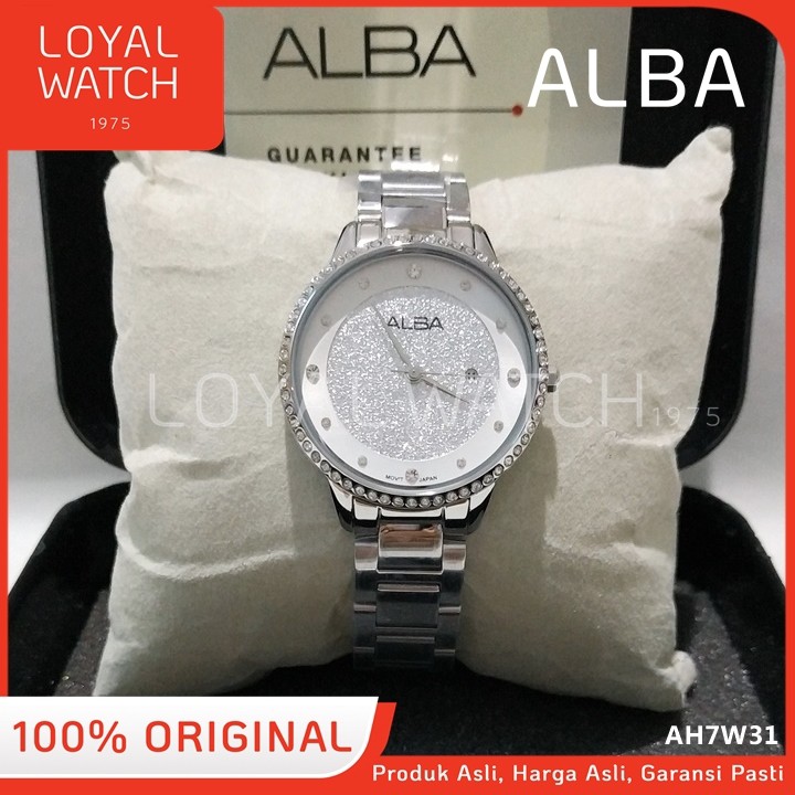 Jam Tangan Alba Wanita AH7W31 Silver   Original Garansi Resmi
