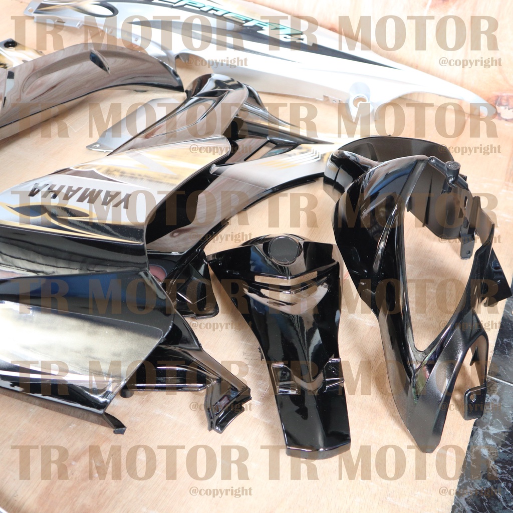 Cover Body Jupiter Z New Burhan 2008 Hitam Silver Full Set Halus Bodi Jupiter Z Burhan Body Jupiter Z New