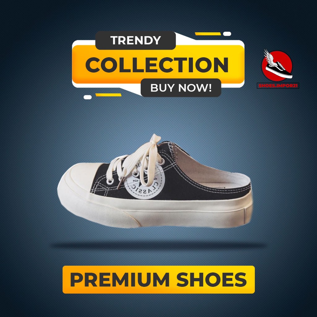 Sepatu Wanita /Sepatu Slop Sepatu Kanvas Impor SW211