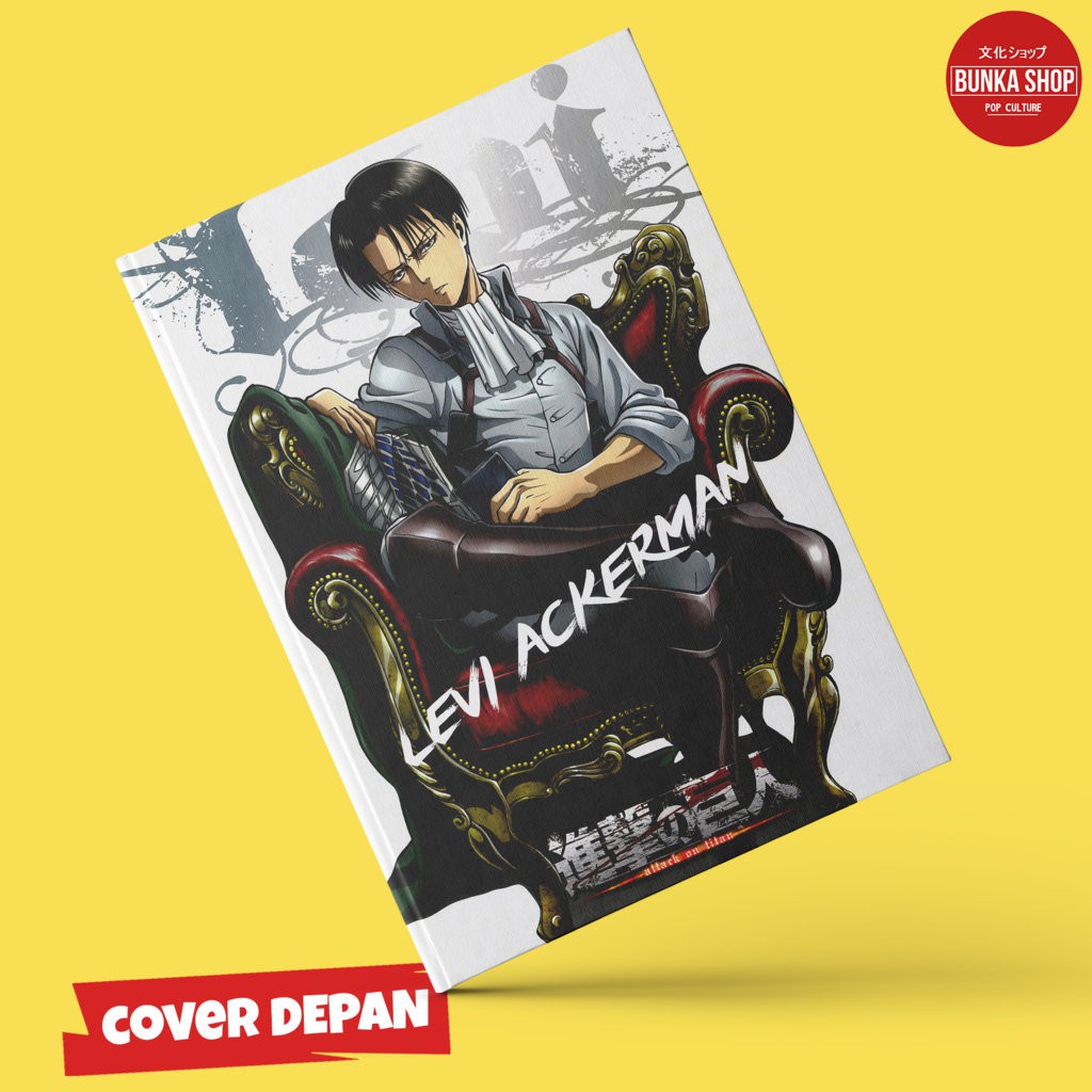 

Note Book Anime Shingeki no Kyojin Levi AckermanHardcover A5 Buku Tulis Catatan Note Agenda Planner Jurnal