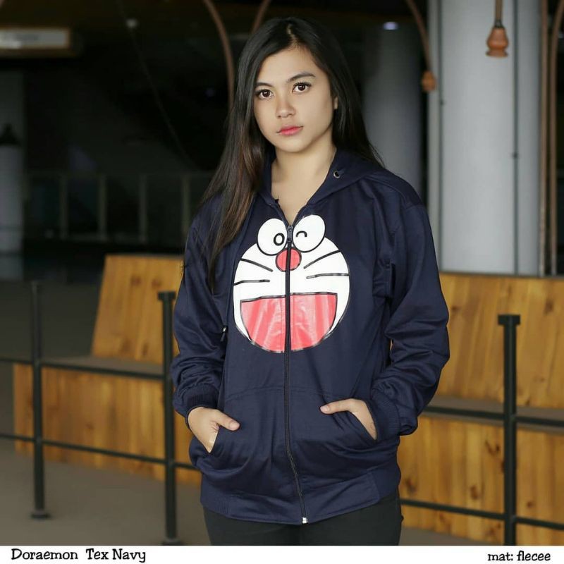 DORAEMON ZIPPER HOODIE || Sweater Hoodie karakter #DZ