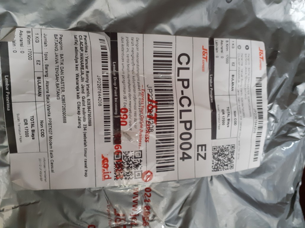 Tey-17 Batik Wanita Asj Sa Hrb026 Kenongo Kemeja Tosca Pendek