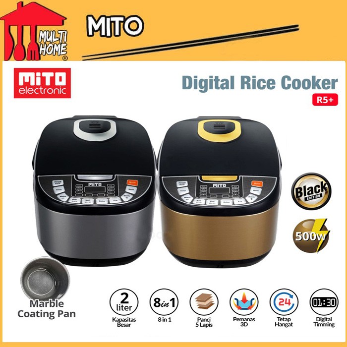 Rice Cooker Digital MITO R5 PLUS 8 in 1 KAPASITAS 2 liter