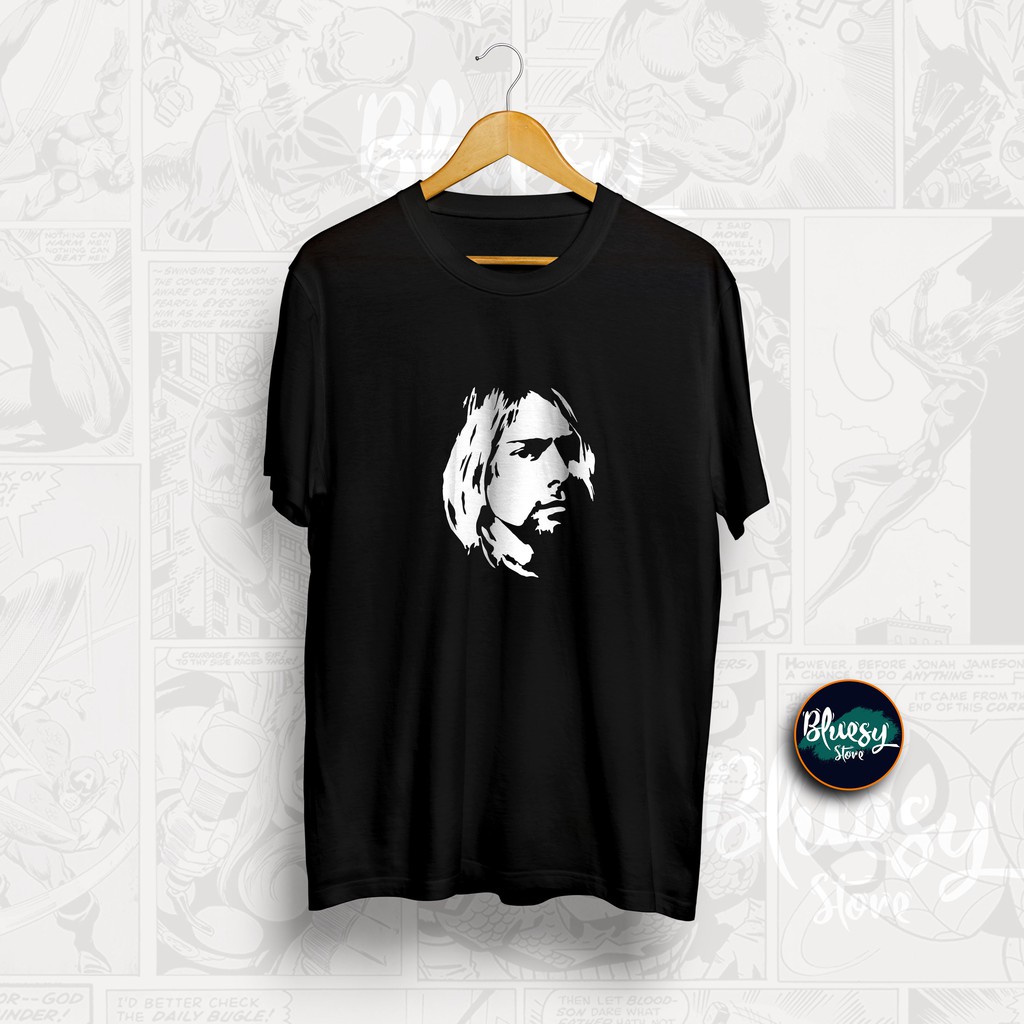 Kaos NIRVANA KURT COBAIN GRUNGE / BAJU DISTRO BAND NIRVANA KURT COBAIN SILUET