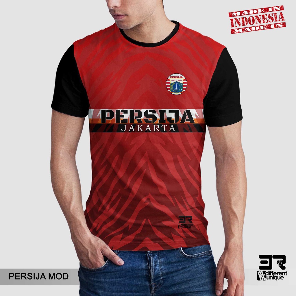 [ COD ] KAOS PRINTING GAMBAR TEAM SEPAKBOLA PERSIJA JAKARTA MOD - BAJU SEPAK BOLA INDONESIA DISTRO O