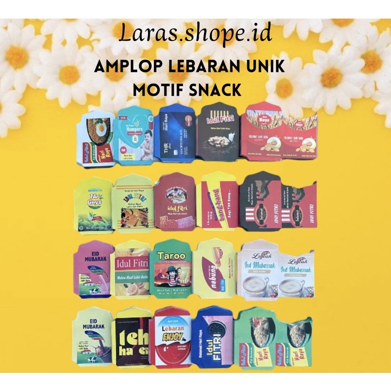 

AMPLOP LEBARAN UNIK MOTIF SNACK [BACA DESKRIPSI]