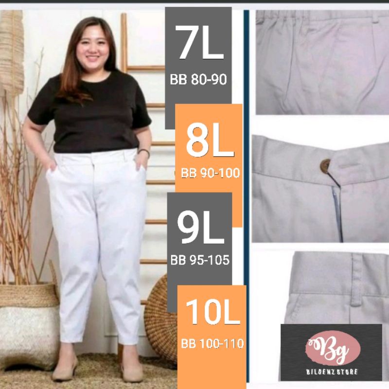 JUMBO BAGGY PANTS PREMIUM//SIZE 7L 8L 9L 10L//CELANA KERJA WANITA BIG SIZE//CELANA PANJANG BAHAN//OGOS_BIIGEE7