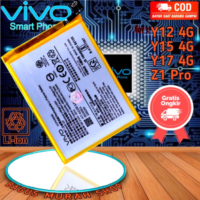 Baterai BG7 Battery BG 7 Batre Handphone Vivo Y12 4G Y15 4G Y17 4G Z1 Pro B-G7 Batrai hp Y 12 Y 15 Y 17 Z1pro