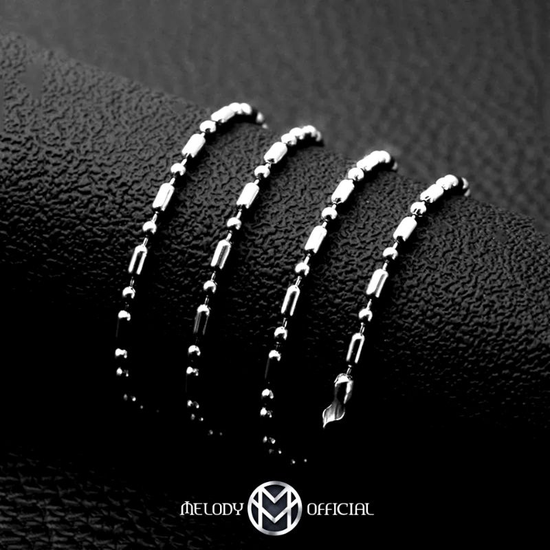 Kalung Pria Wanita Rantai Mci Titanium Silver Asli Anti Karat