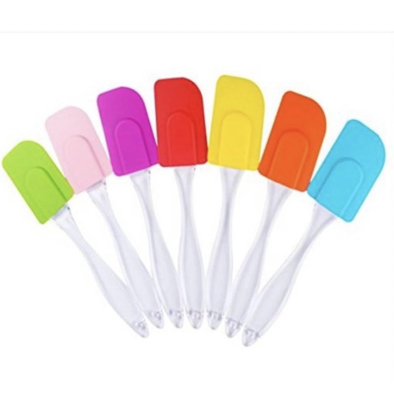 Sutil Spatula Kue Silikon Silicone  Food Grade Baking Kue Tahan Panas Random SMALL