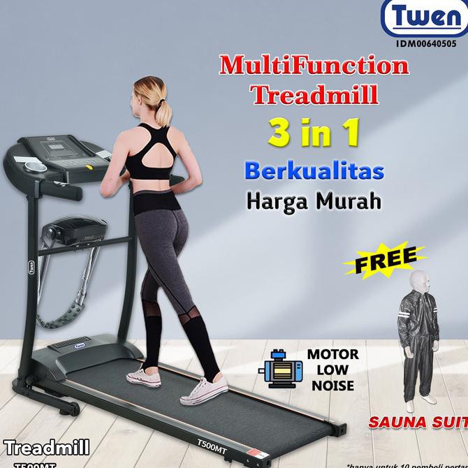 Ready Stok - Treadmill Elektrik Twen T500Mt - Treadmill Terbaru