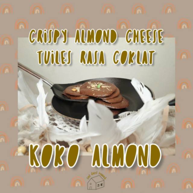 koko almond | crispy almond cheese tuiles rasa coklat | kue kering surabaya | cemilan ini dari rumah