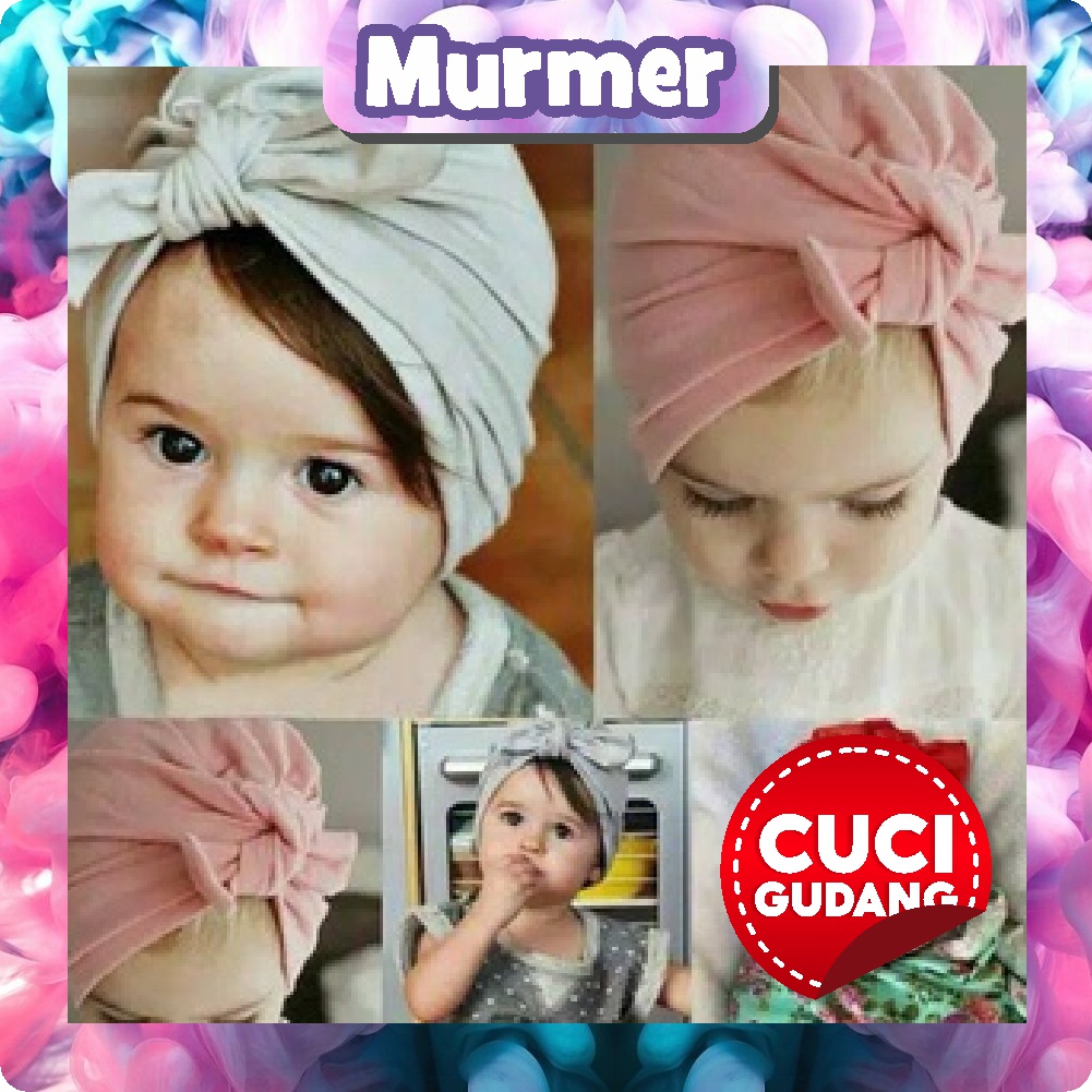 Murmerofficial R298 Turban Bayi / Turban Baby ( 0-3 tahun ) Pita Polos Turban Anak