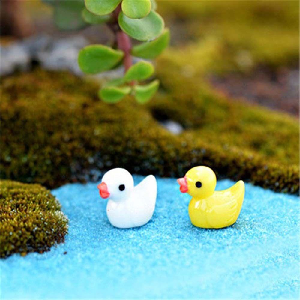 Rebuy Yellow ducklings Mini Lucu Resin Kerajinan Peri Dekorasi Patung