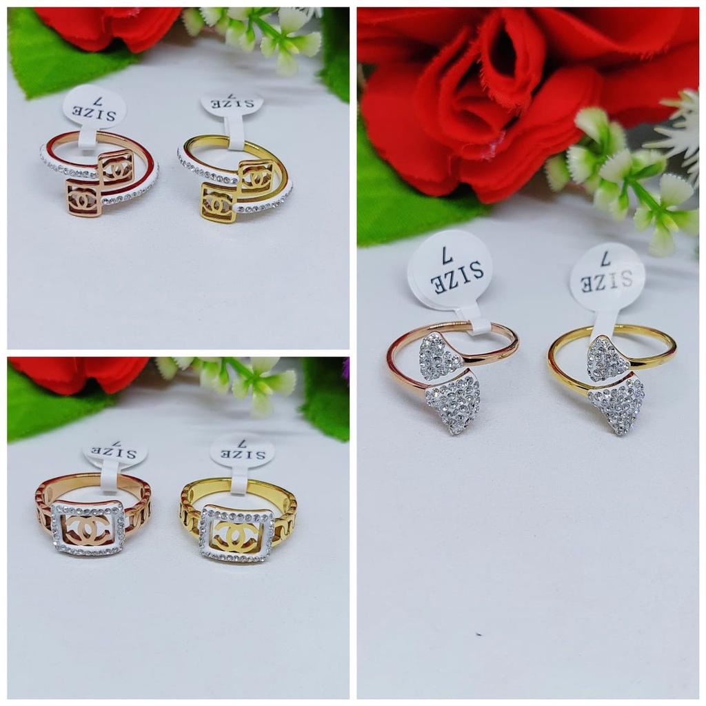 Titanium cincin wanita mata perhiasan fashion 0066-0068