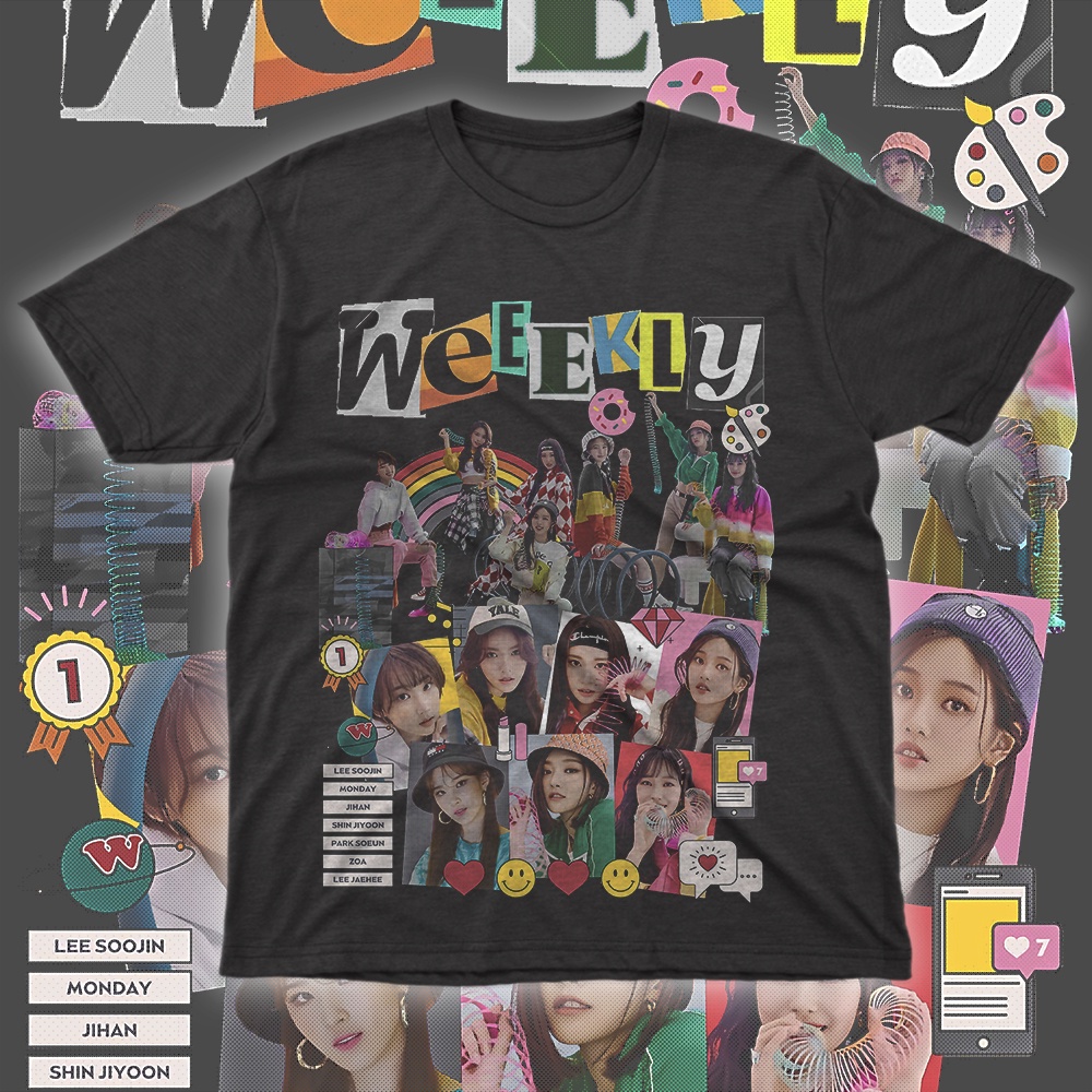 KAOS KPOP Weeekly After School I Weeekly After School T-SHIRT I KPOP T-SHIRT OVERSIZE - BIGSIZE - UP