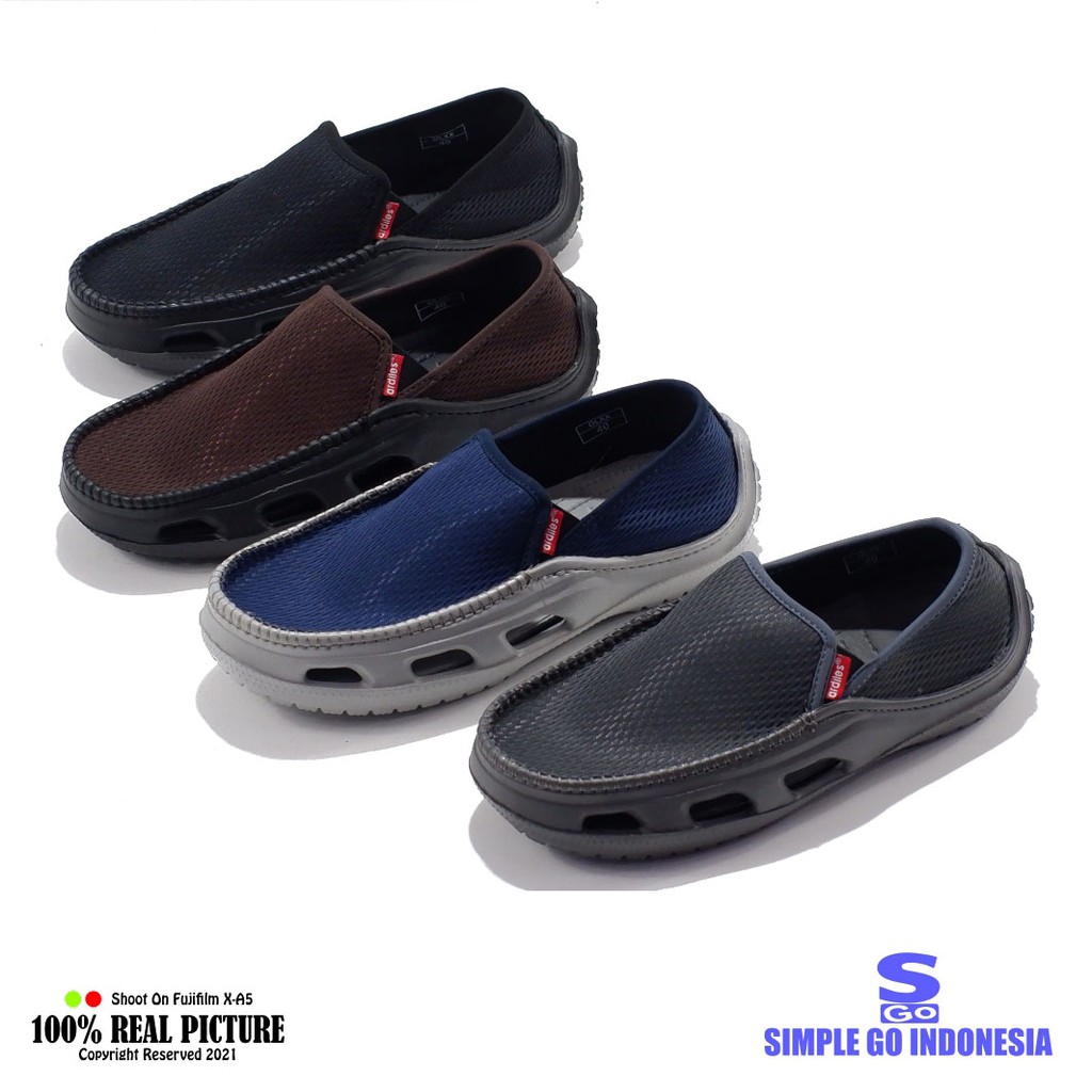 Sepatu pria slip on selop original sneakers cowok slipon laki laki dewasa tanpa tali slop model casual slide canvas ringan kwalitas import branded Ardiles Olxx 01 terbaru promo keren lebaran cod bayar ditempat 38-43