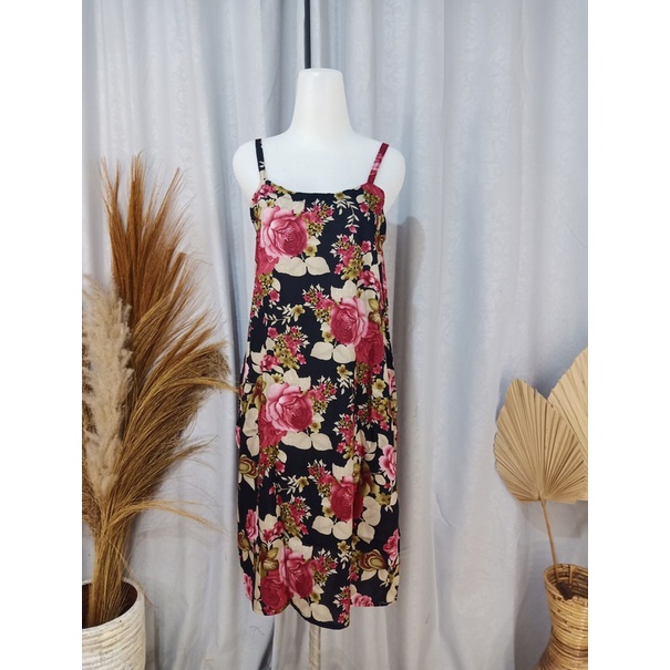 DASTER NARINI TANGGUNG TALI SATU ANEKA MOTIF-Mawar Black