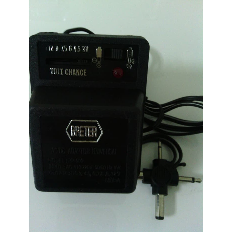 ADAPTOR UNIVERSAL 500MA BRETER PP-500 READY STOCK