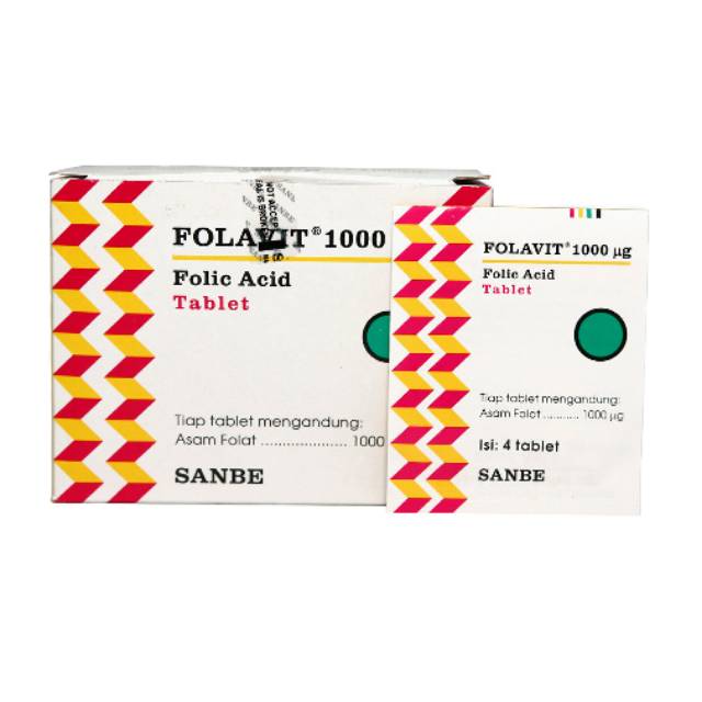 Folavit 1000mc 1 strip isi 4 tablet - Folavit 1mg