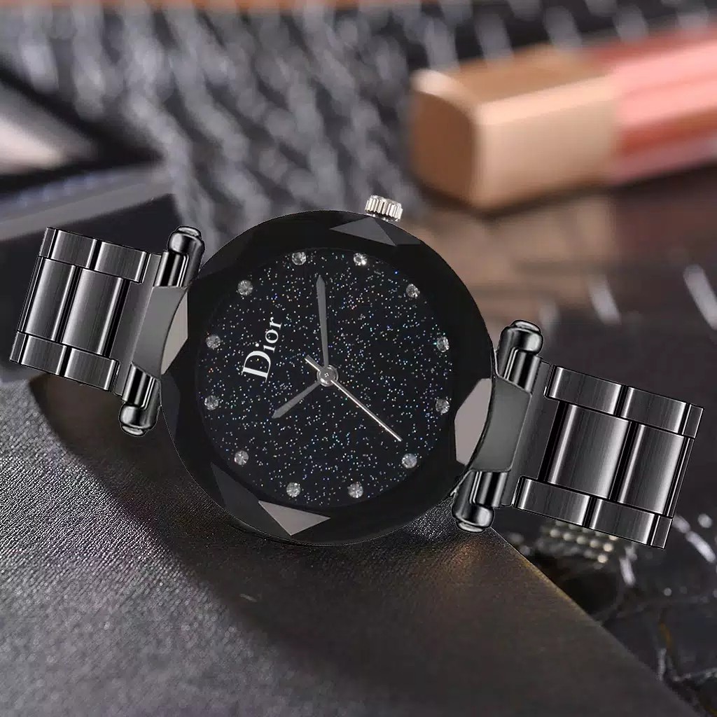 ✅[COD] Ready Stock  Jam Tangan Wanita Murah Quartz Starry Sky Diamond Stainless Steel Anti Air Watch