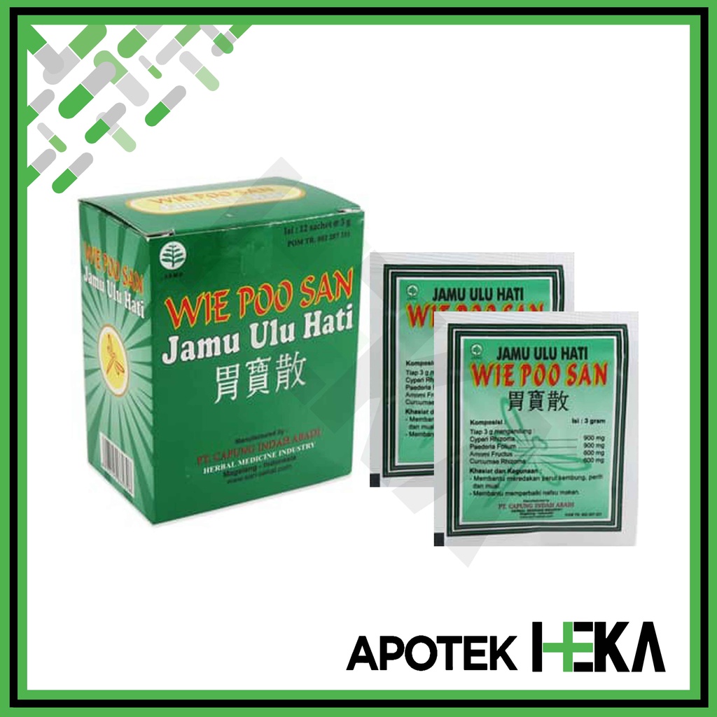 Wie Poo San 3 g Jamu Ulu Hati Box isi 12 Sachet - Mengatasi Kembung (SEMARANG)