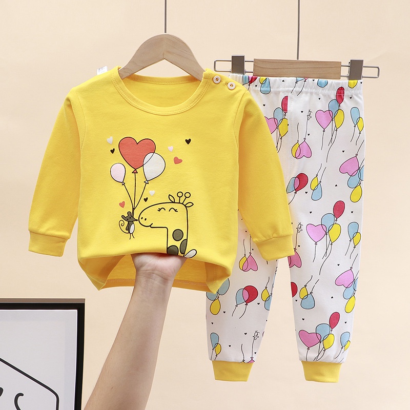 (0Bln-4Thn) COD Setelan Piyama Bayi / Setelan Piyama Lengan Panjang / Piyama Anak Import / Baju Tidur Bayi Import / Pajamas Anak Import / Baju Tidur Anak Import -PY47