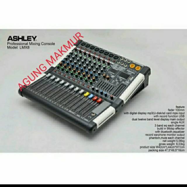 Mixer Ashley LMX 8 Effect 99 DSP Original 8 channel