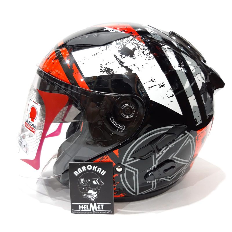 Kyt galaxy Flat R seri 5 motif black/red visor venom