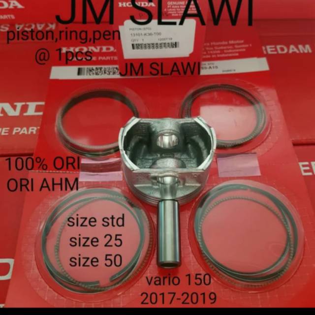 Piston kit ring seher pen  & seher vario 150 ori ahm
