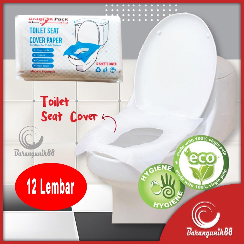 Kertas Alas Dudukan Toilet - Disposable Paper Toilet Seat Cover Isi 12 Pcs Dragon Pack